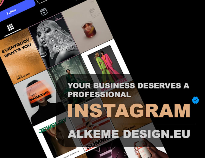 design a premium instagram grid system for your brand identity
