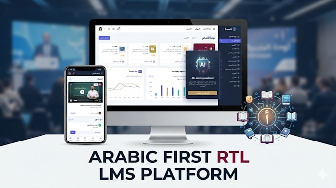 develop an arabic first rtl lms online learning platform with ai