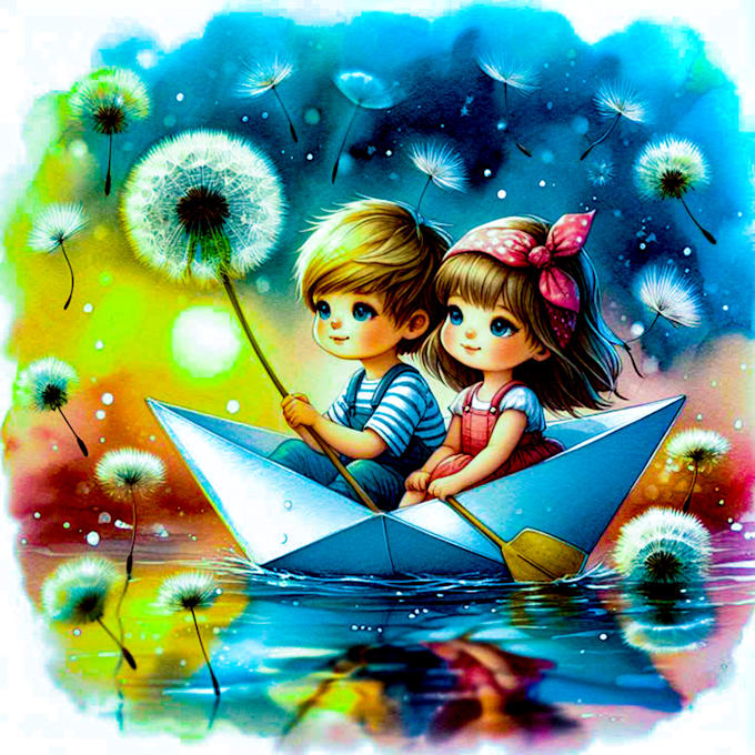 create watercolor children book illustration