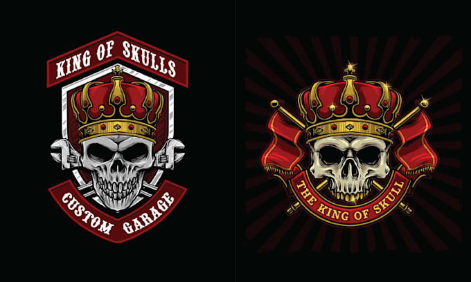 make custom king skull logo
