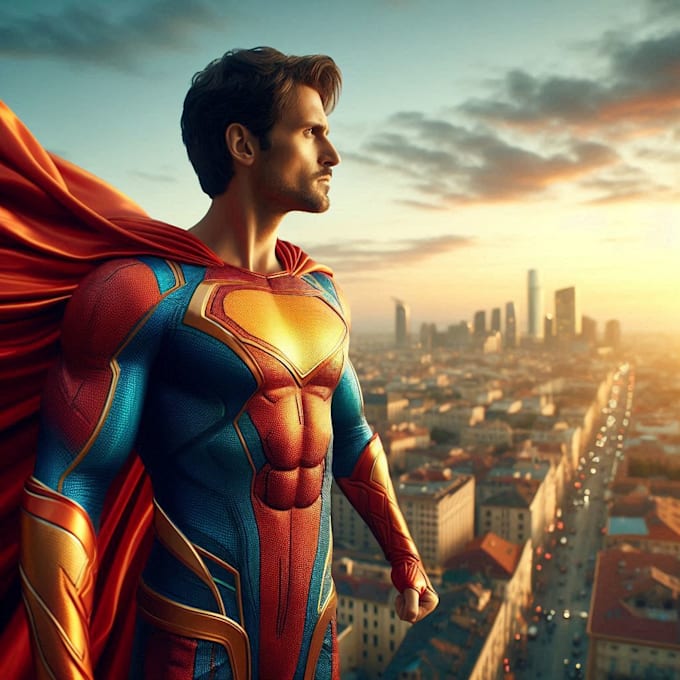create cartoon characters and superhero for