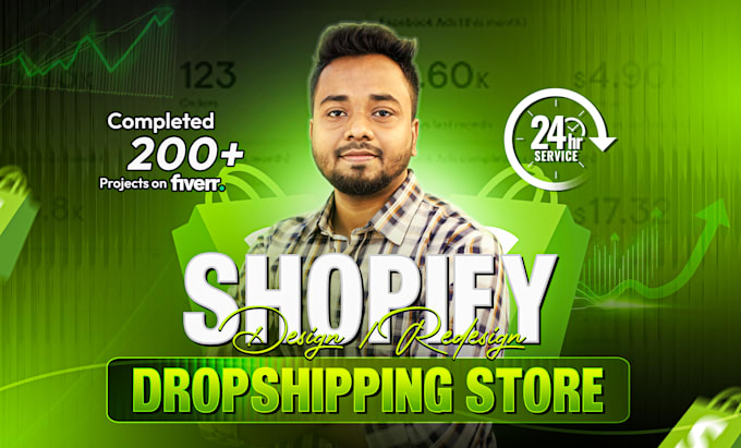 build shopify website, design or redesign shopify dropshipping store