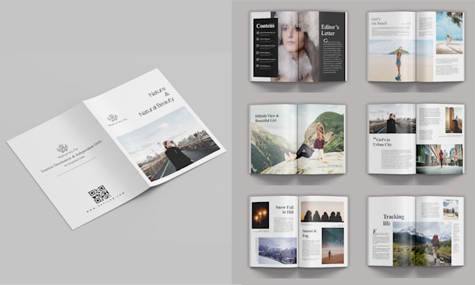 design a custom magazine layout and cover