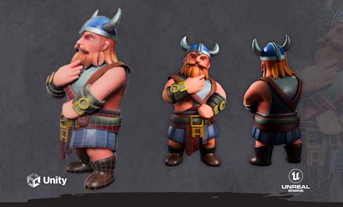 create 3d character and assets for video games