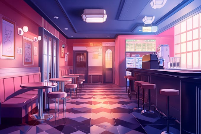 make anime background and environment design