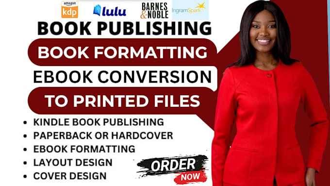 format book and publish on amazon, ingramspark, lulu, barnes and nobles