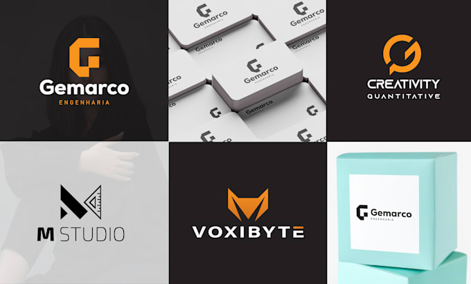 Do a creative minimalist logo and brand identity with a full branding ...