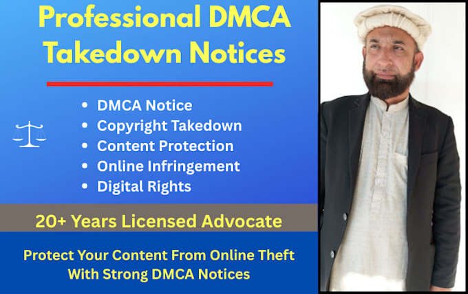 draft a dmca takedown notice to remove stolen content