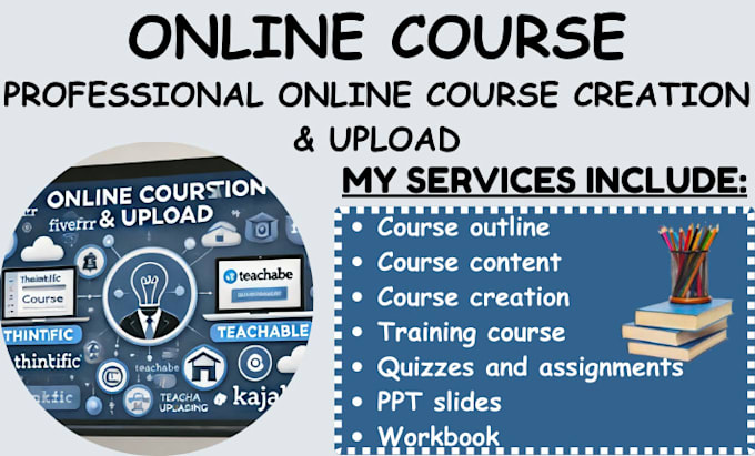 create online course creation course upload thinkific teachable kajabi website