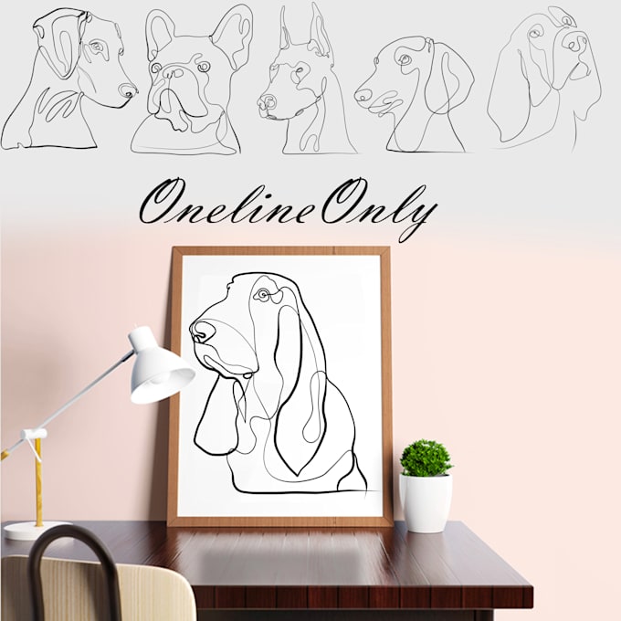 draw unique one line art,  minimalist line art