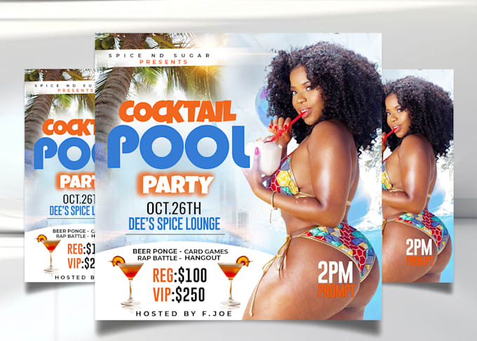create pro party flyer, birthday or event flyer design