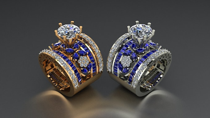 create custom cad jewelry designs and renderings