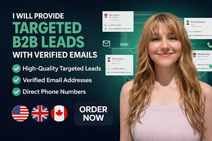 b2b lead generation with verified emails, phones, and websites