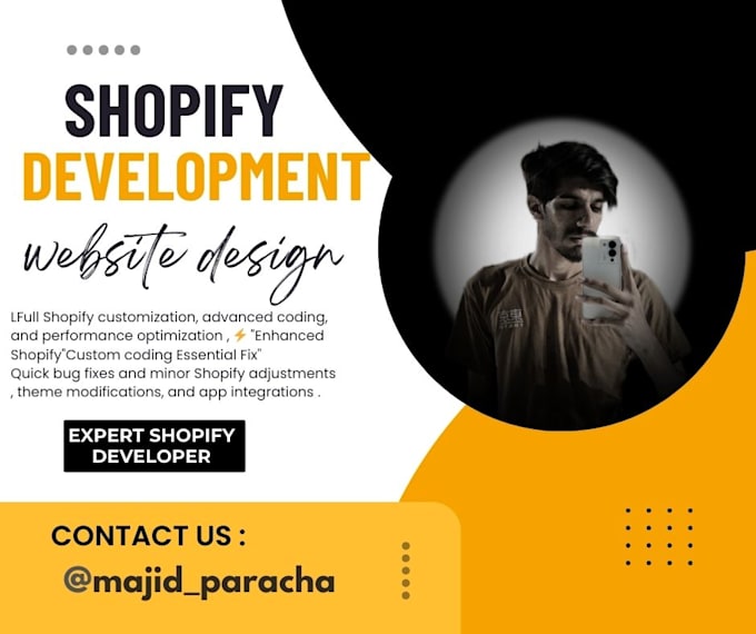 be your shopify developer, expert in design, clone, bug fixing and liquid coding