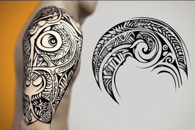 design a polynesian maori tribal tattoo
