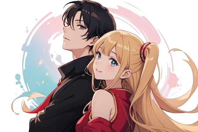 draw your couple character with anime style