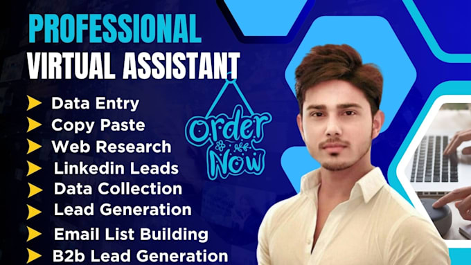 be your virtual assistant for data entry and web research