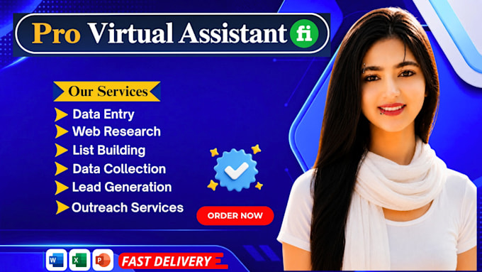 be your virtual assistant for data entry and web research