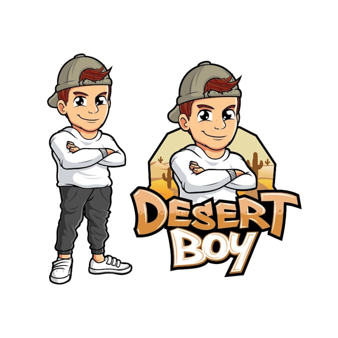 design awesome desert boy logo