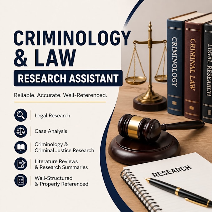 be your criminology and law research assistant