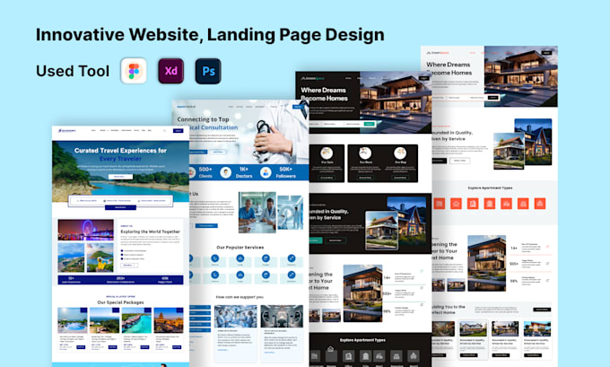 Design innovative website, landing page ui ux, web app, ui ux in figma ...