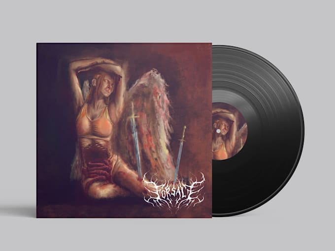 create dark art album cover for metal and heavy music