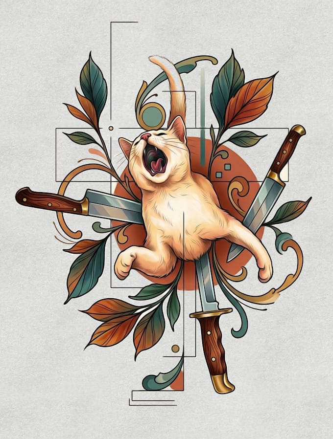 draw a neotraditional or old school tattoo design