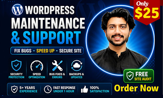 wordpress website maintenance, support, bug fix and speed optimization