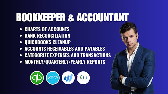 do bookkeeping and cleanup in quickbooks , xero and wave