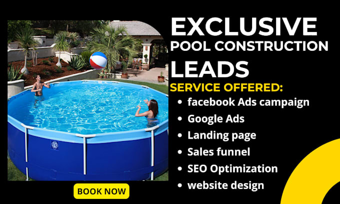 generate landscaping pool construction lead funnel  construction ads pool leads