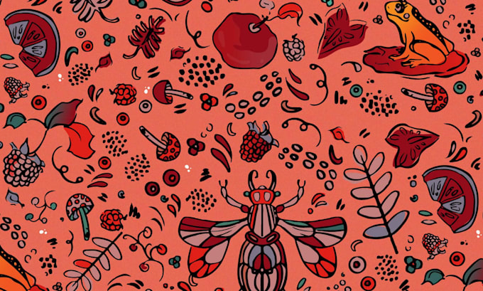 design a unique seamless pattern for fabric and print