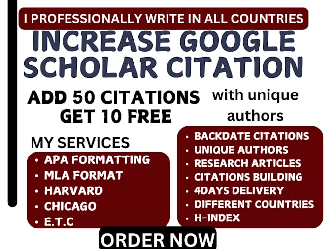 increase citation h index on google scholar backdate citation from researchgate