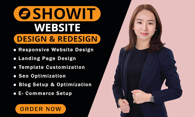 design showit website or showit template customization with blog and SEO ready