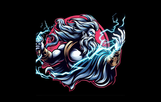 design unique zeus mascot logo with express delivery