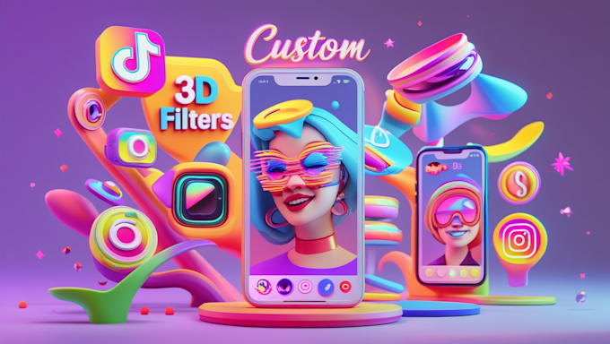 Create custom 3d ar filters lenses for instagram tiktok snapchat by ...