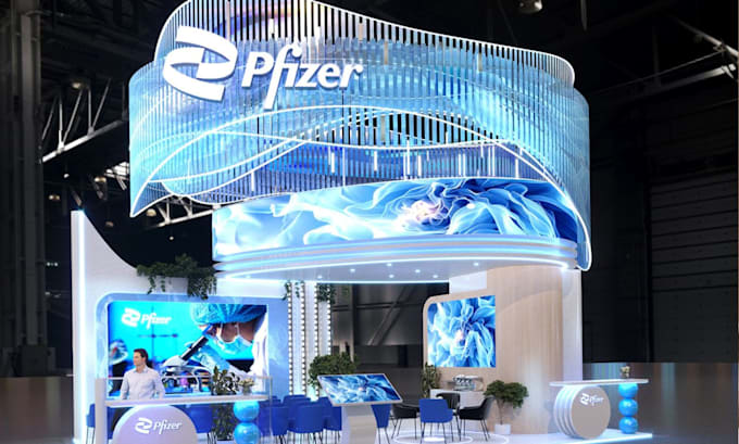design trade show booth and backdrop for your exhibition