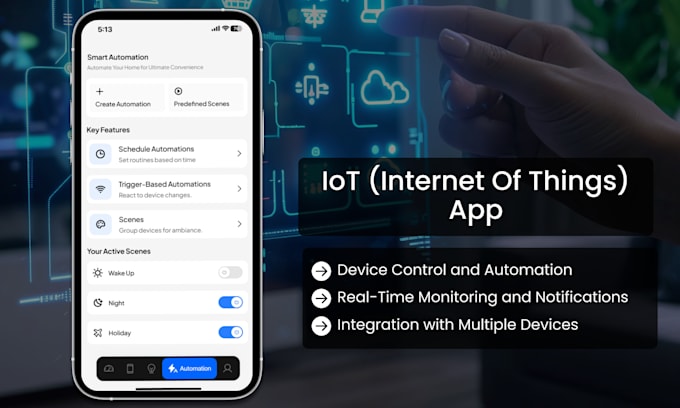 create an iot mobile app like smartthings, hue, and home assistant