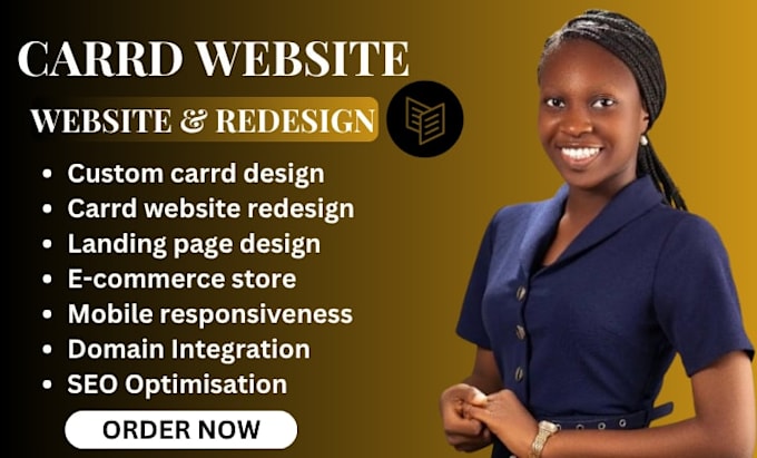 carrd website design, card website redesign, carrd landing page, portfolio site