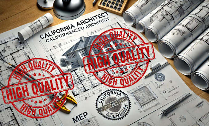 Create california stamp licensed architect for city permit floor plans ...