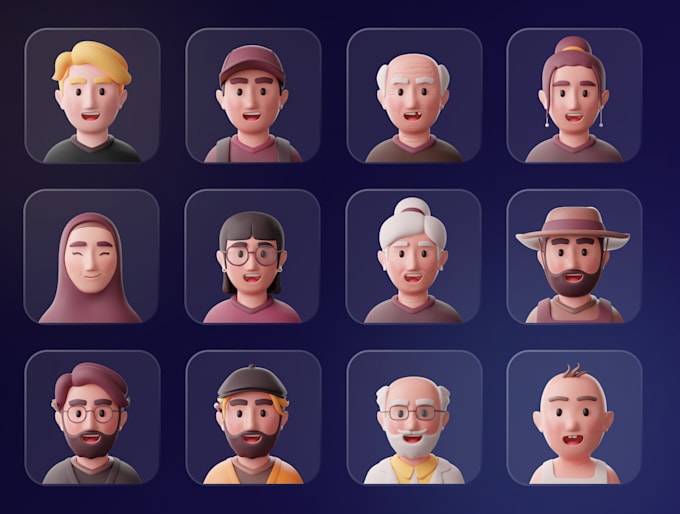 custom 3d avatar character design  game ready, VR, animation more