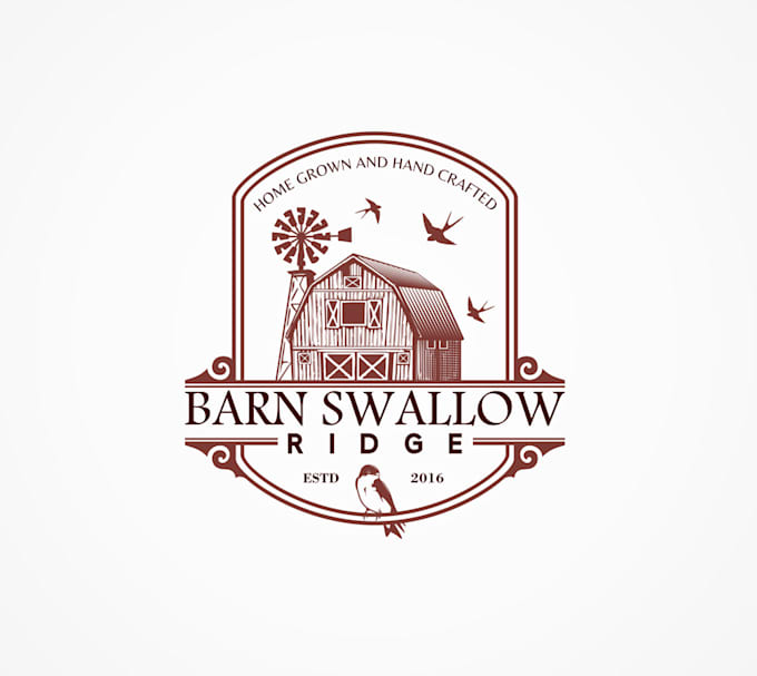 design unique barn swallow ridge logo