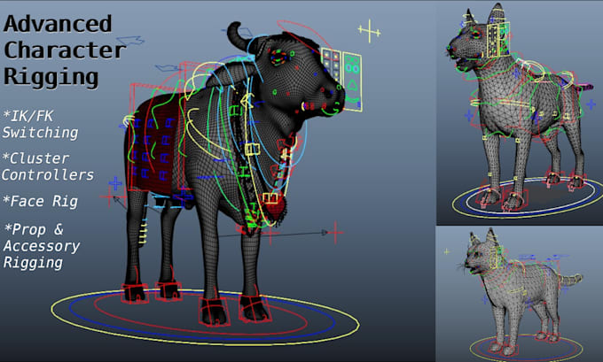 advance 3d character rigging  in maya
