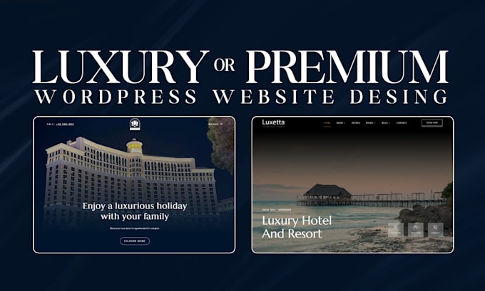 design your luxury website or premium website in wordpress, luxury web design