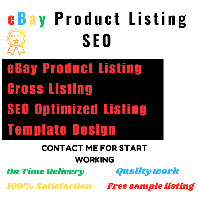 do ebay product listing, ebay SEO product listing, ebay lister