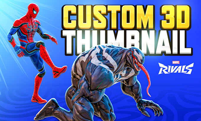 Create 3d custom pose marvel rivals thumbnail