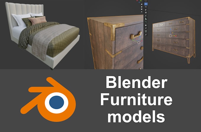 create blender 3d furniture models