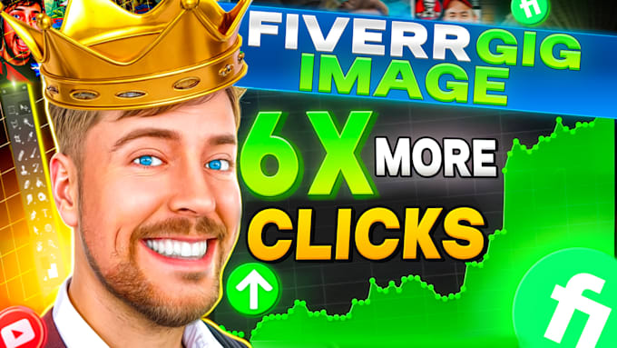 create clickable fiverr gig image thumbnail, gig covers and gig picture