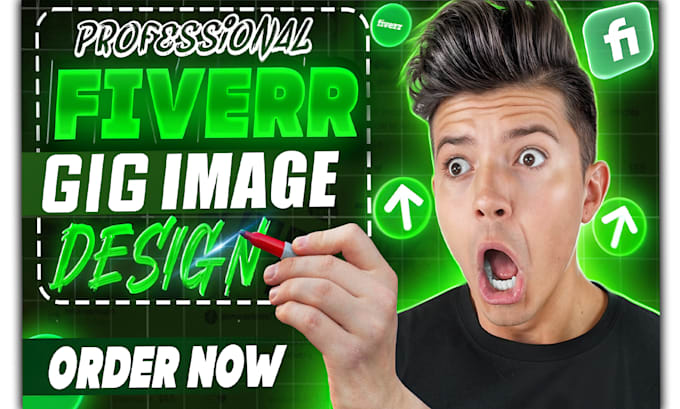 Create fiverr gig picture or gig thumbnail image cover to boost clicks ...