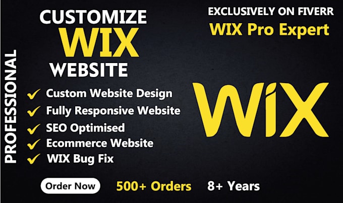 design, develop, and fully customize your professional wix website