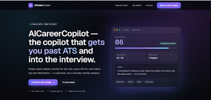 build and deploy an ai resume ats saas like aicareercopilot